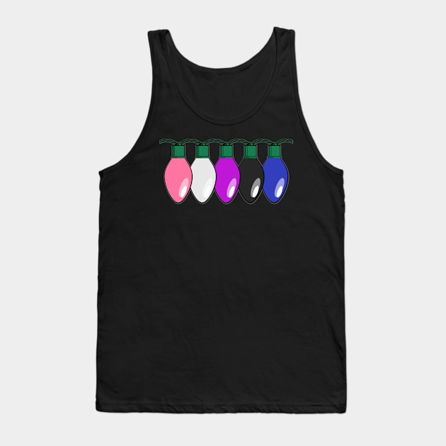 Genderfluid Pride Christmas Lights Tank Top by wheedesign